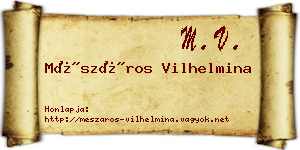 Mészáros Vilhelmina névjegykártya