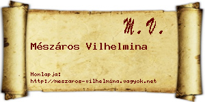 Mészáros Vilhelmina névjegykártya