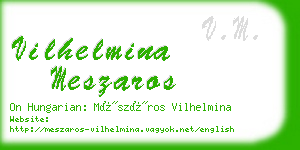 vilhelmina meszaros business card